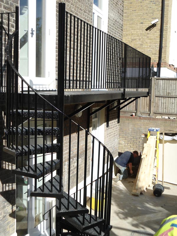 Steel Spiral Staircase & Balcony Landing Fabrication London – Maida Vale