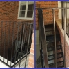 Steel Staircase & Light Well Railings For External Basement Access in Beaconsfield, Buckinghamshire