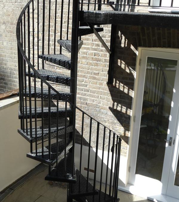 Steel Spiral Staircase & Balcony Landing Fabrication London – Maida Vale