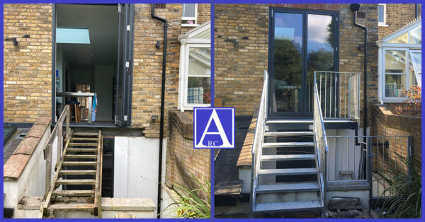 Replacing A Rotten Wooden Staircase in London SW12 With A Galvanised Steel Staircase