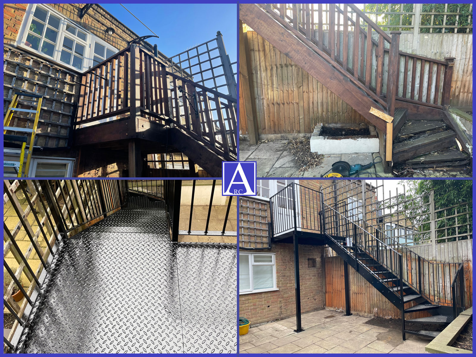 Modern Steel Staircase Replacing Old Wood in Fulham, London SW6