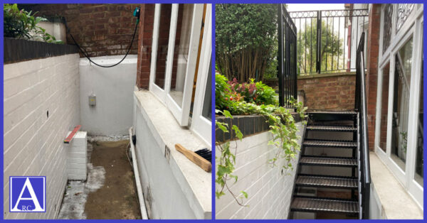 Steel Staircase, Railings & Gate Installed in West Hampstead, North-West London